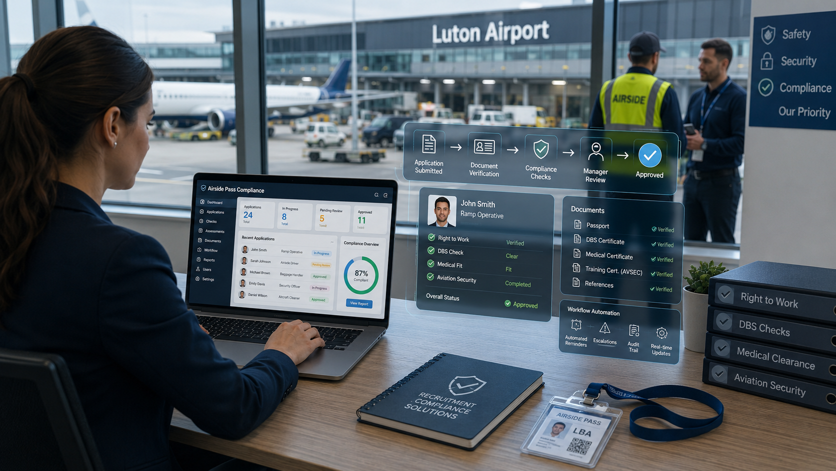 Luton Airport Airside Pass Compliance: A Workflow Automation Guide for Recruitment Agencies